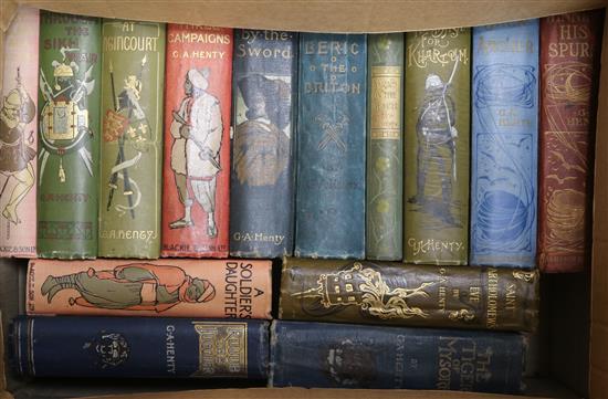 Henty, George Alfred - A collection of fourteen pictorial cloth bound novels: